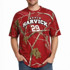 Kevin Harvick #29 Realtree NASCAR Tshirt XXL Camo Red Graphic‎ Racing Print